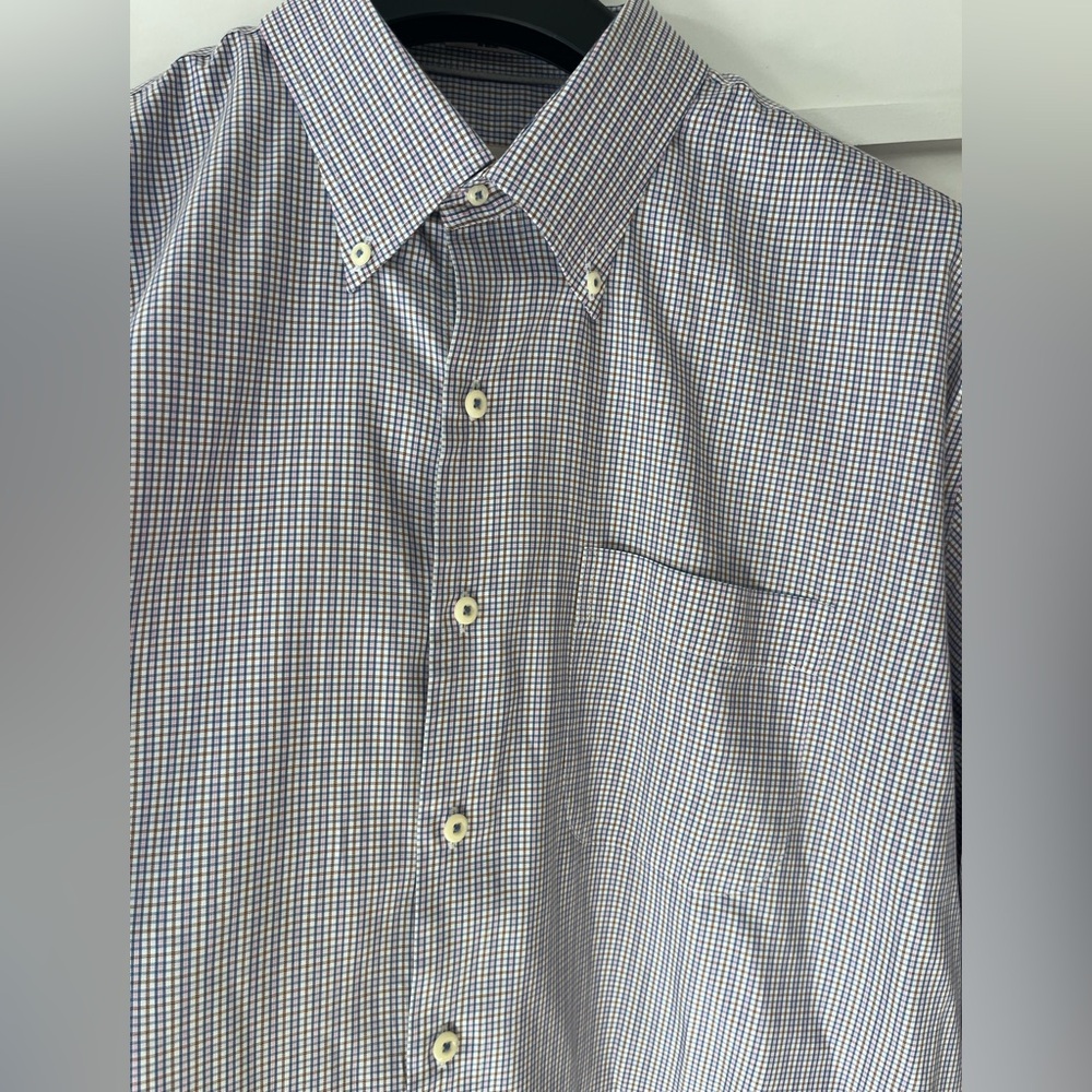 Peter Millar Crown Soft XL Mens Shirt One Pocket Button Down Oxford cotton/silk